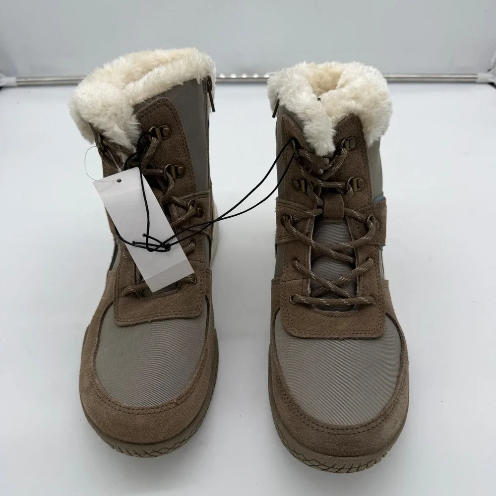 Weatherproof Vintage Chloe Women Tan BFaux Fur Winter Snow Boots Size 10 NEW